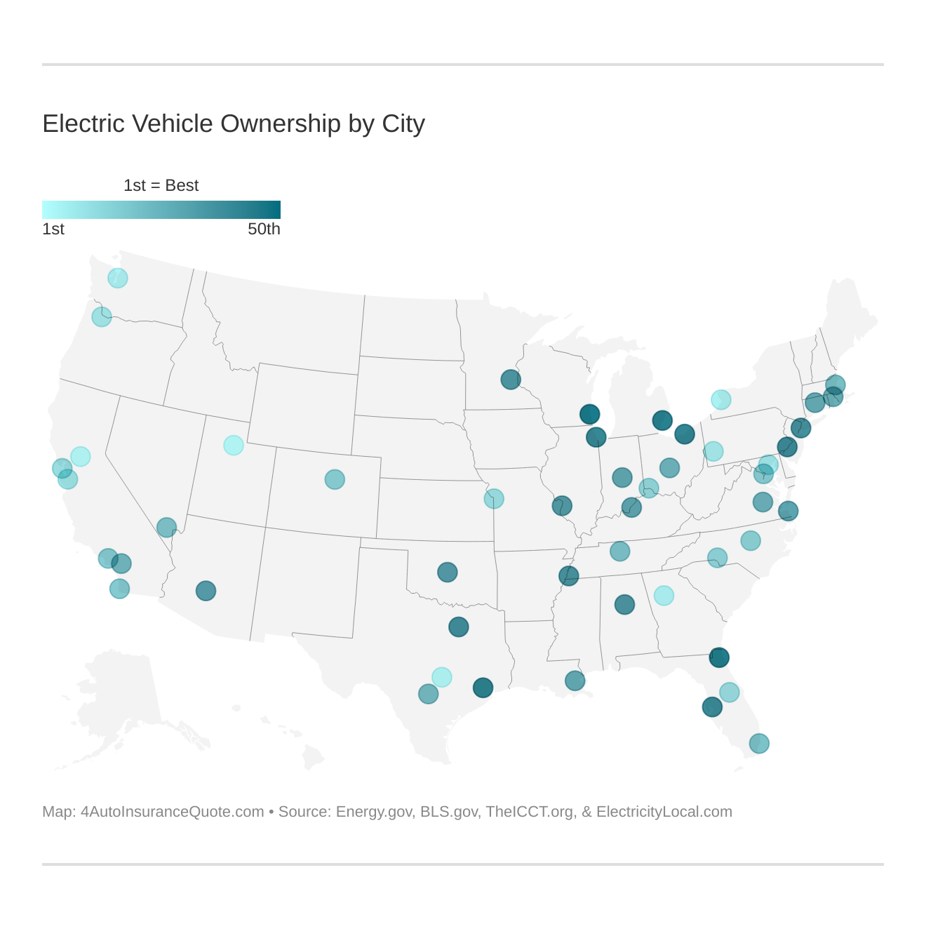Electric Vehicle Ownership by City Electric Vehicle Ownership by City